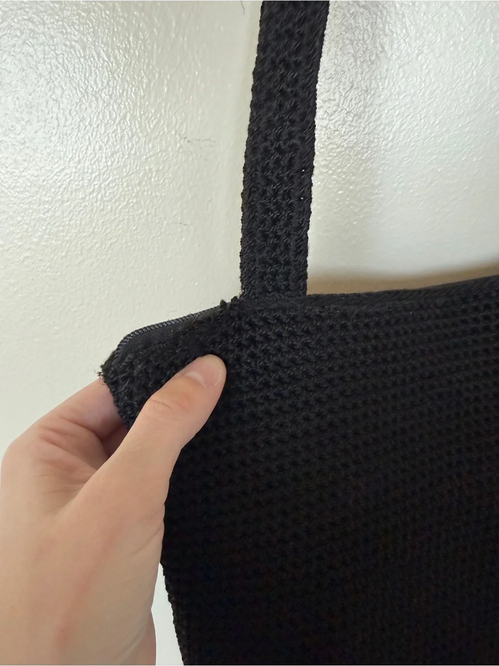 THE SAK Black Knit Shoulder Bag